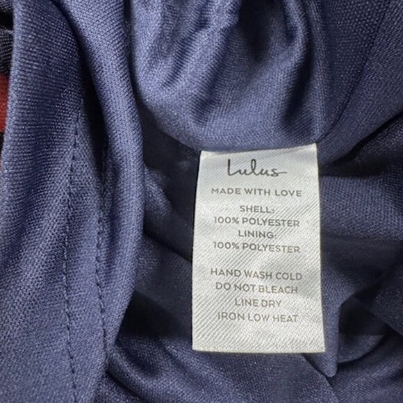 NWT Lulus Pop the Bottle Navy Blue Floral Jacquard Ruffled Mini Dress​ - Picture 8 of 9